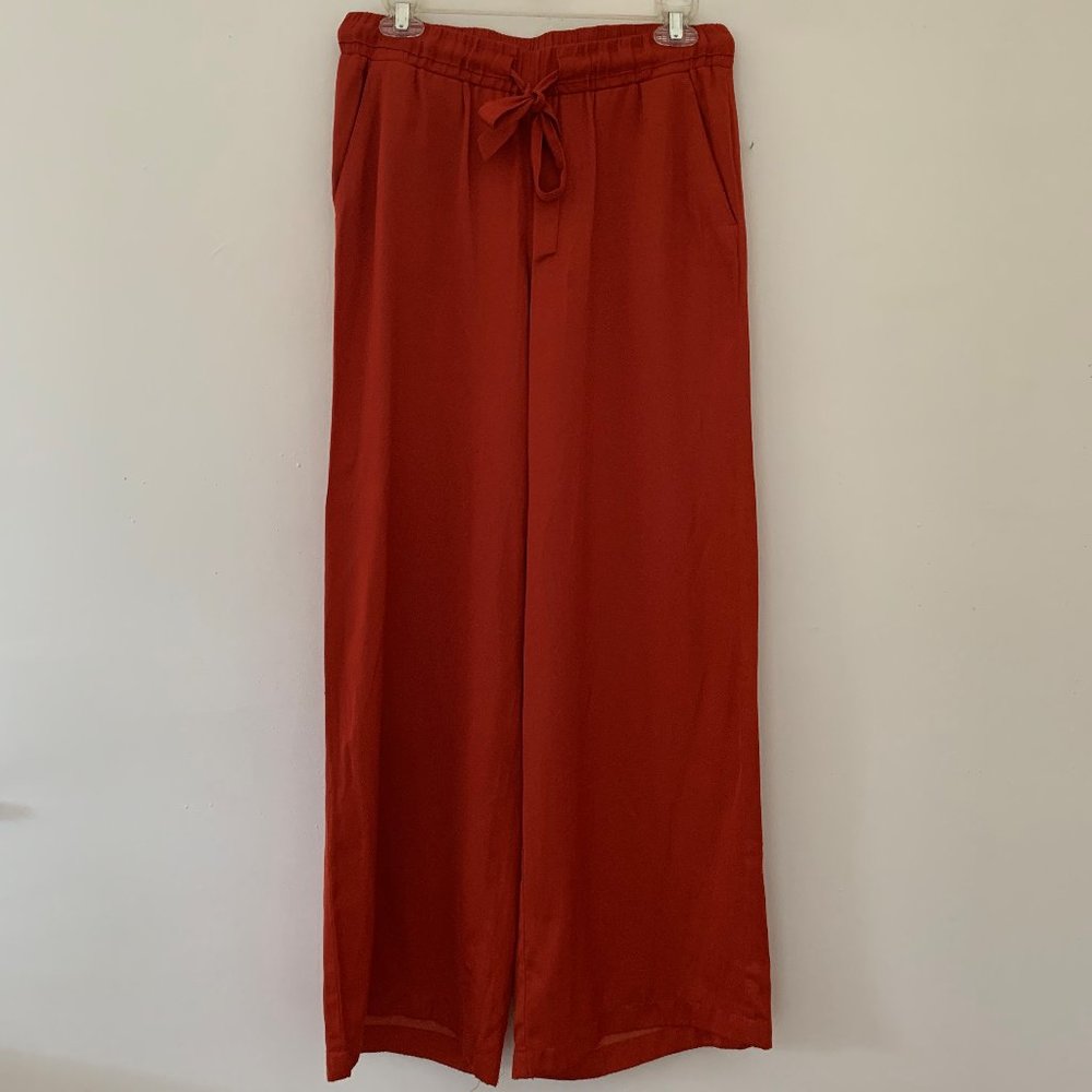 LOFT satin wide leg pants XS